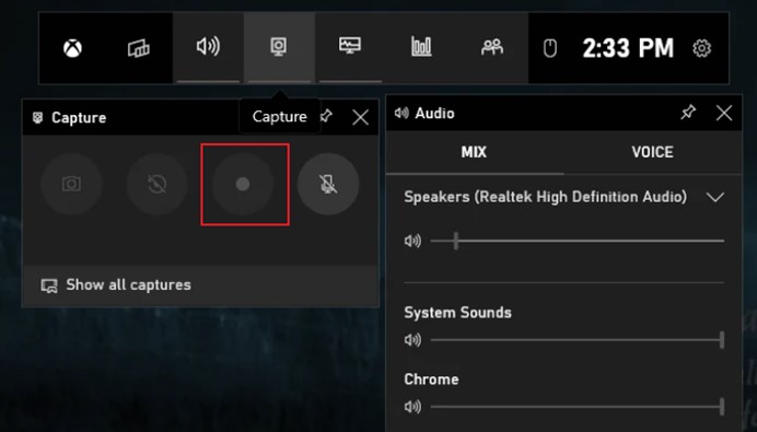 Start Your Capture with Game Bar
