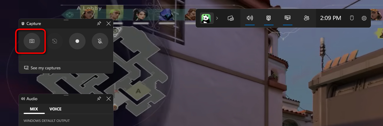 Screen Shot Using Game Bar 