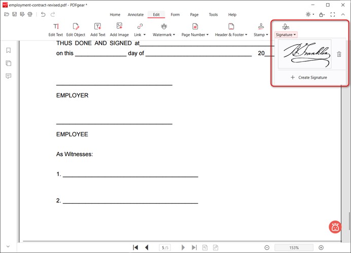 Archived Digital Signature