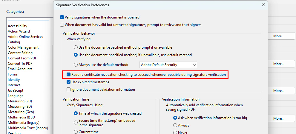 Require Revocation Checking