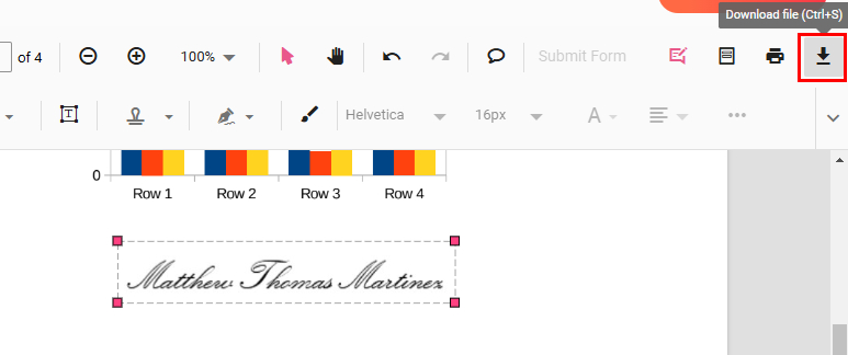 Download the Signed PDF from PDFgear Online Editor