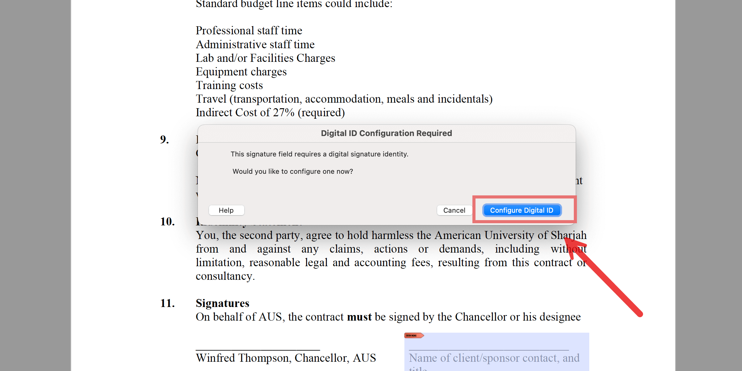Configure Digital Id in Acrobat