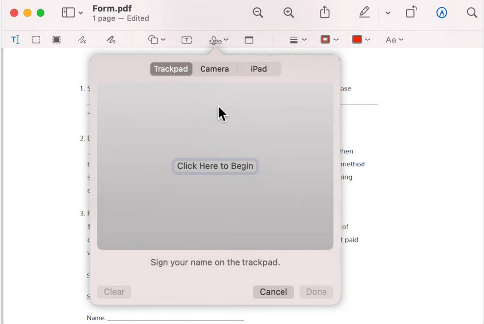 Create Your Signature in Preview