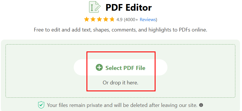 Open a PDF with PDFgear Online Signer