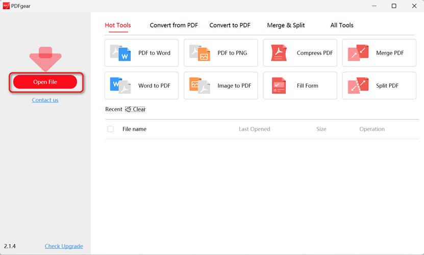 Open PDF with PDFgear