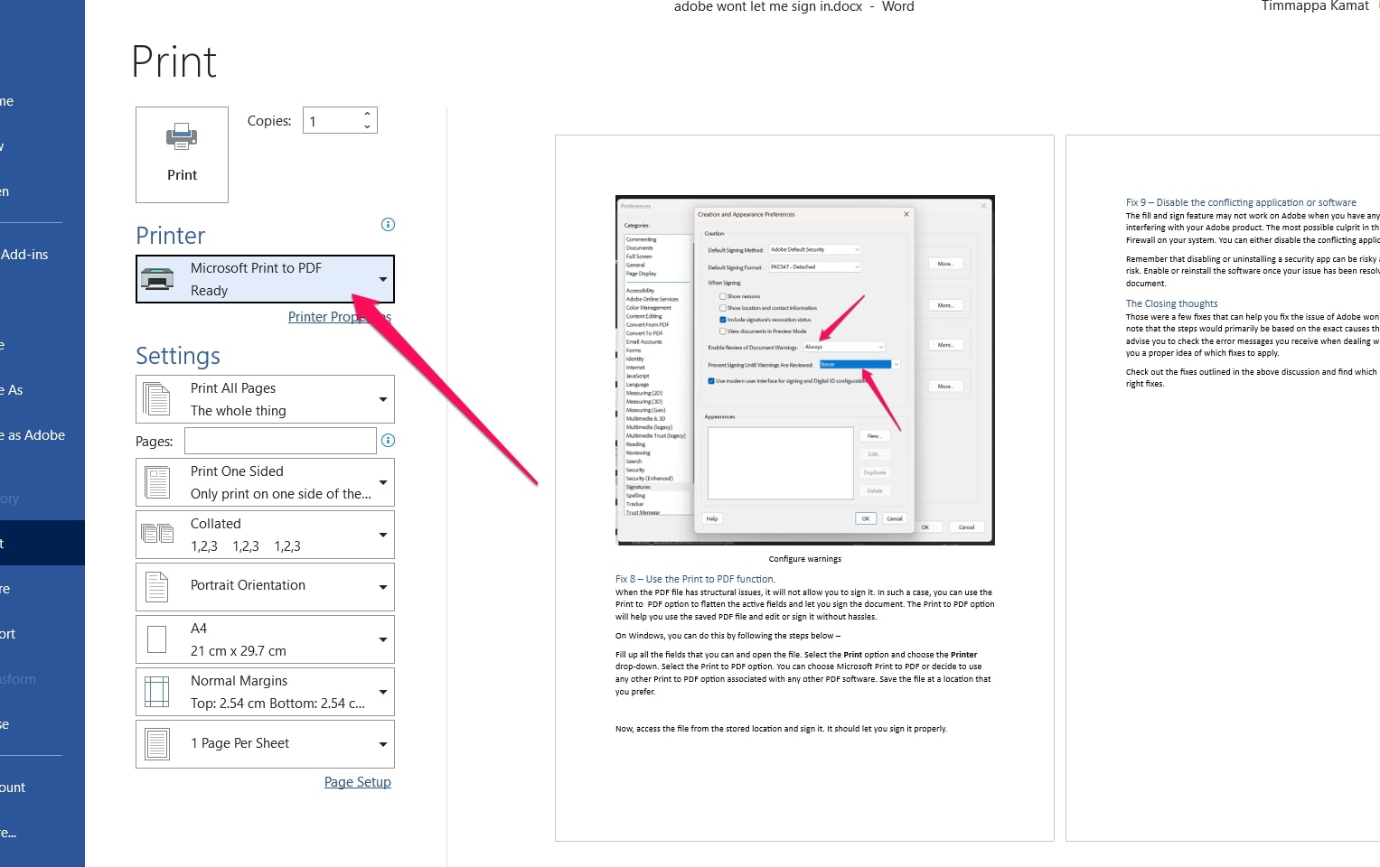 Print to PDF
