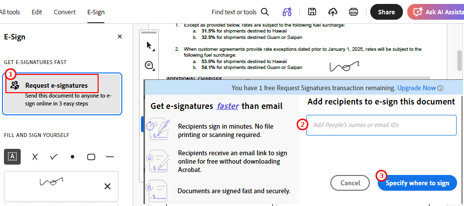 Request Multiple Signatures on PDF with Adobe Acrobat