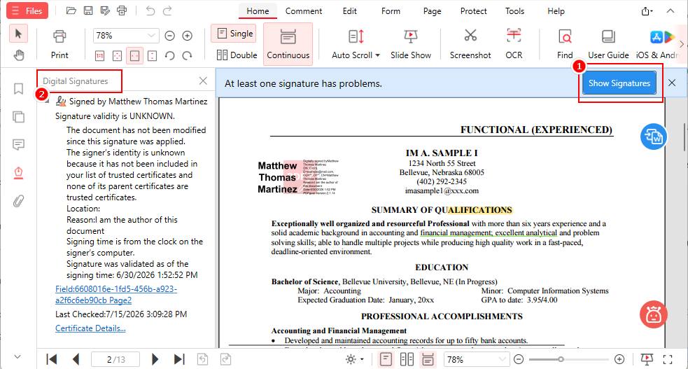 How to Verify Signature in PDF and Check If It Is Trusted