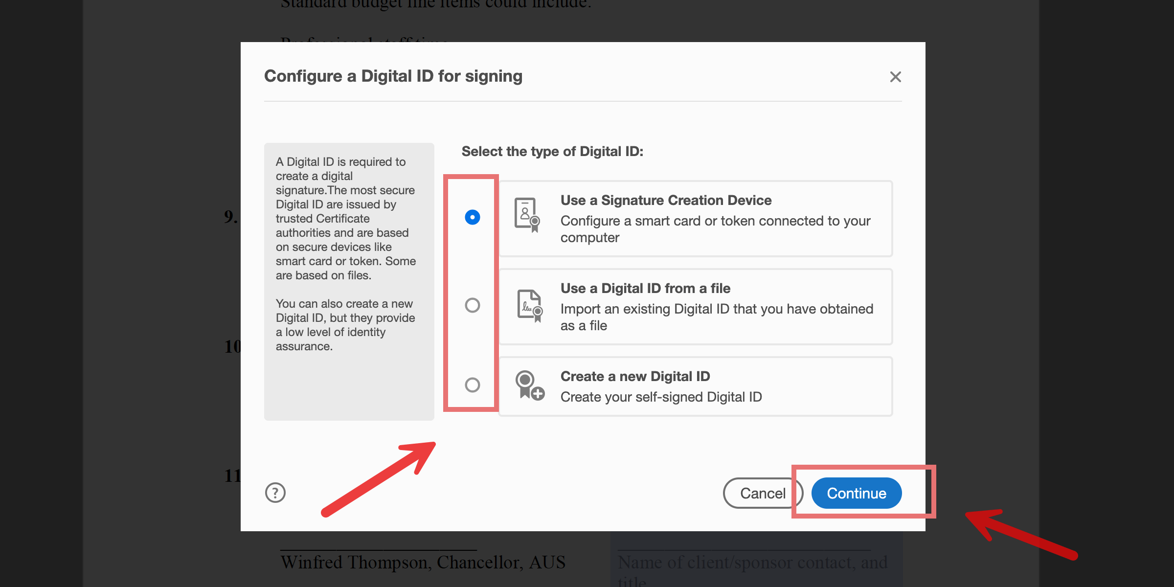 Select Type in Acrobat
