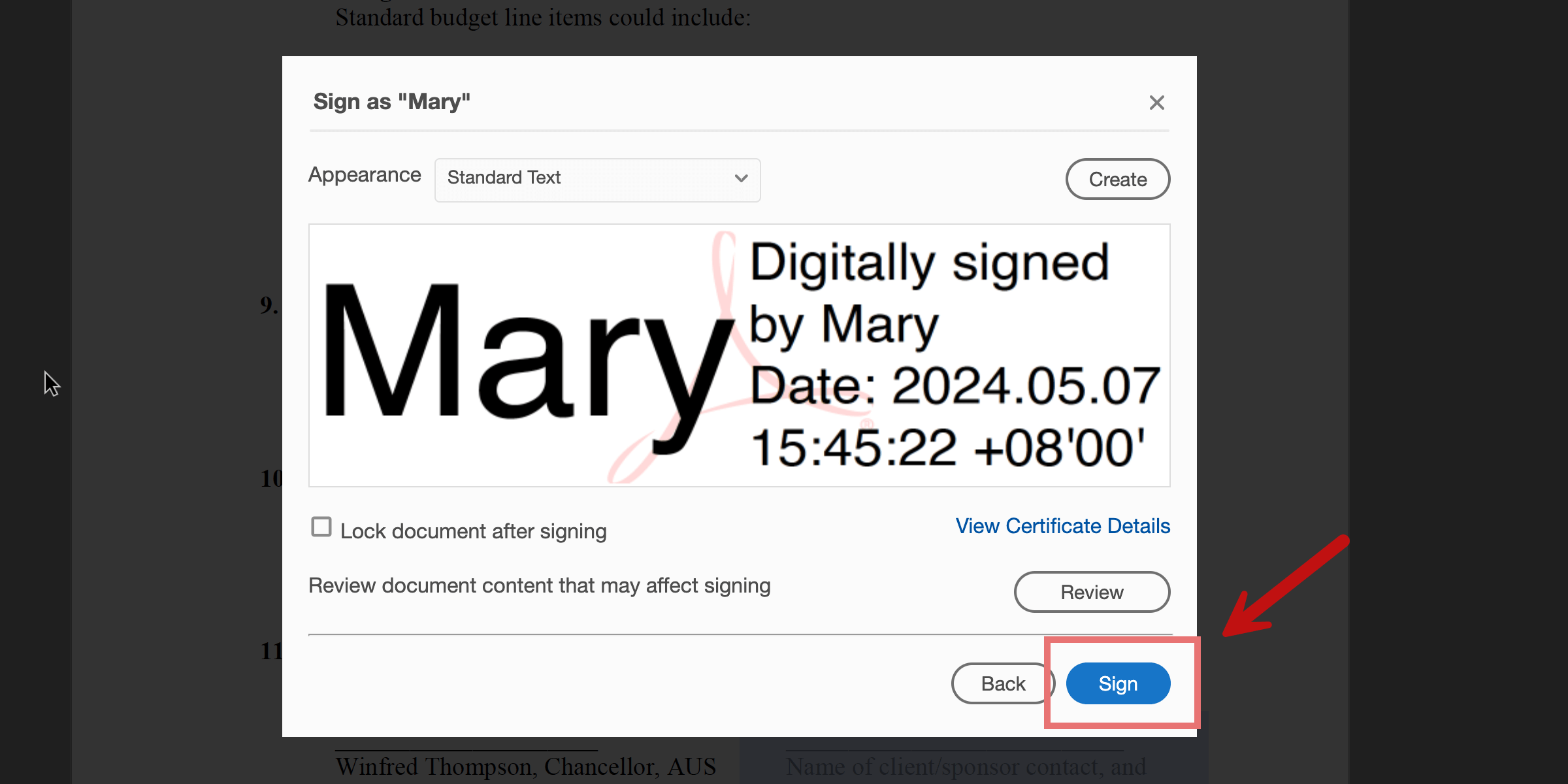 Sign in Acrobat