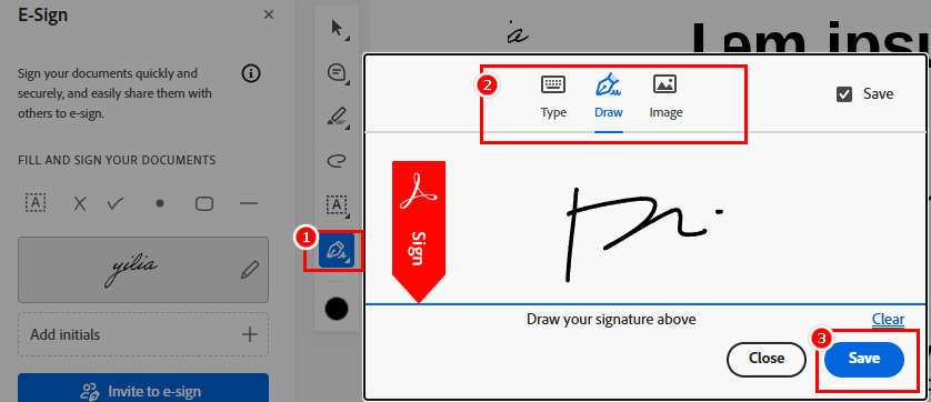 Create Signature in Adobe Acrobat Extension