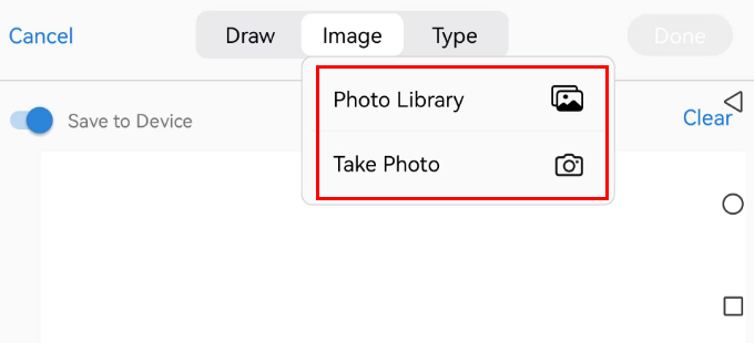 Upload a Image or Take a Photo of Your Signature