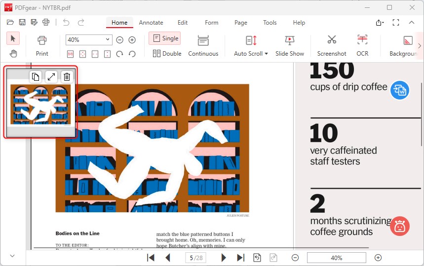 Copy or Delete the Screenshot
