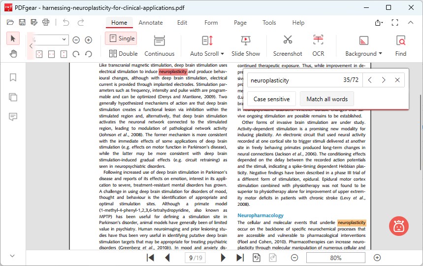 Search Text in the PDF