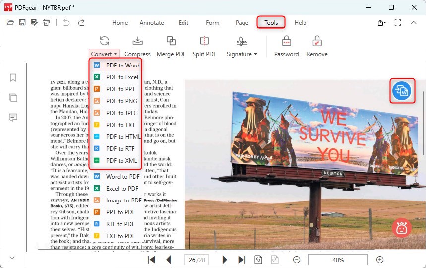 View and Convert PDF