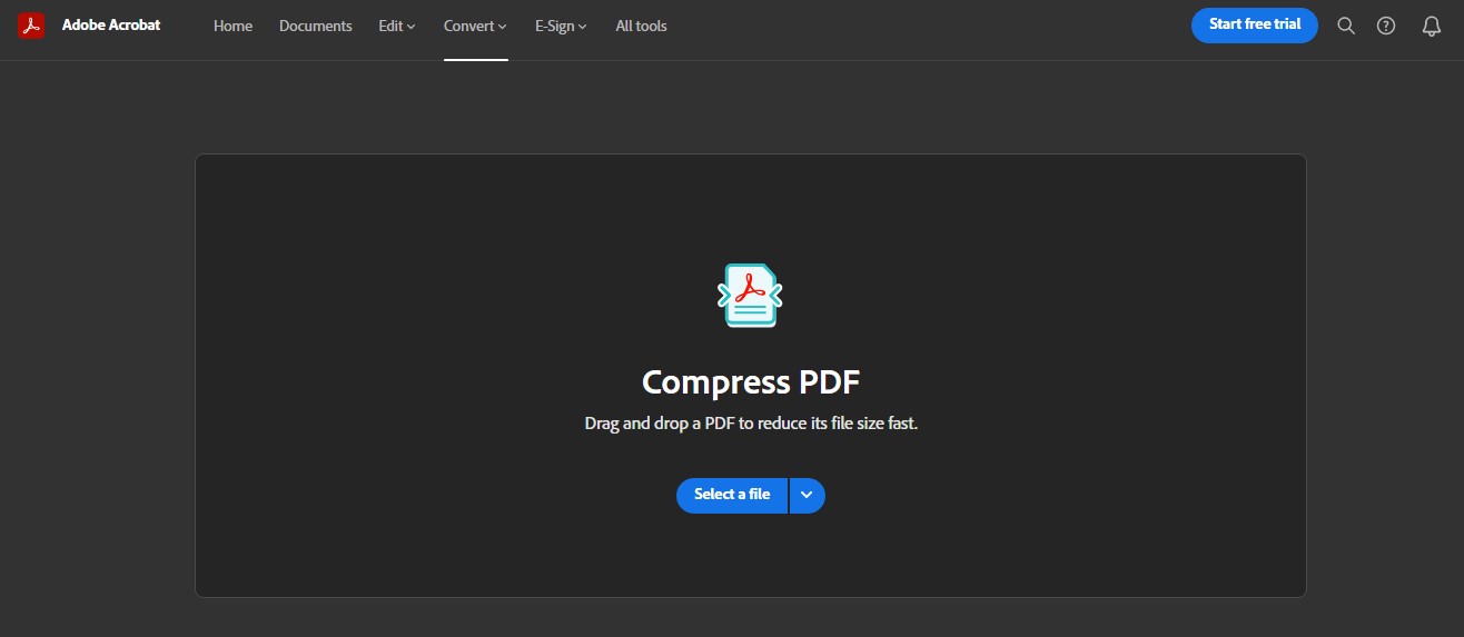 Adobe Acrobat Online Compressor