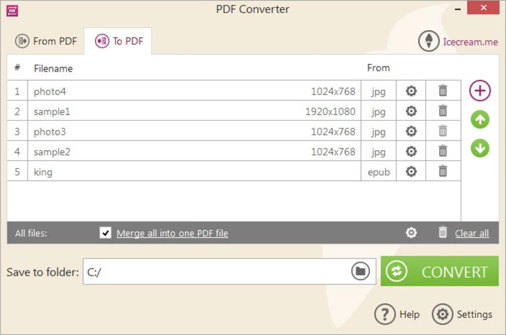 Icecream EPUB to PDF Converter