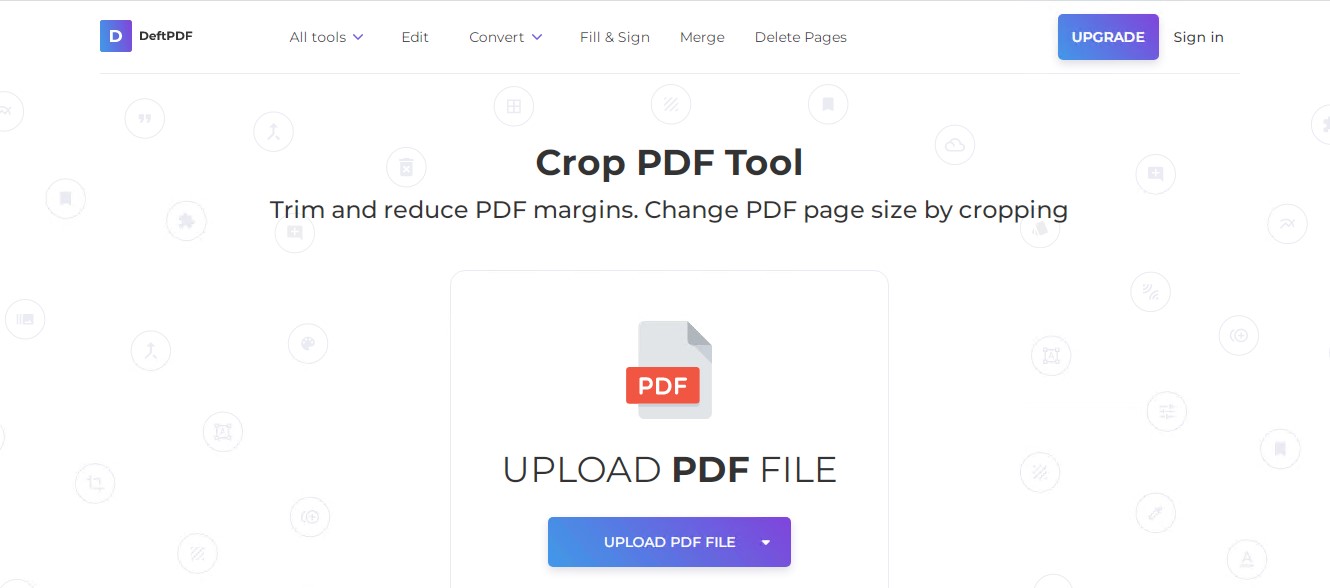Crop PDF in DeftPDF