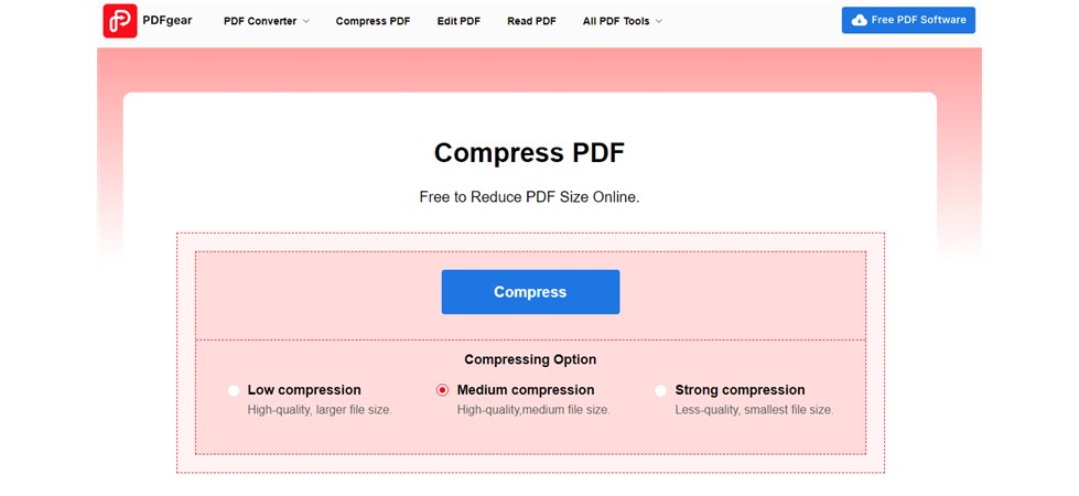 Select the Compressing Option