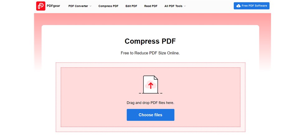 Upload the PDF to the Compressor