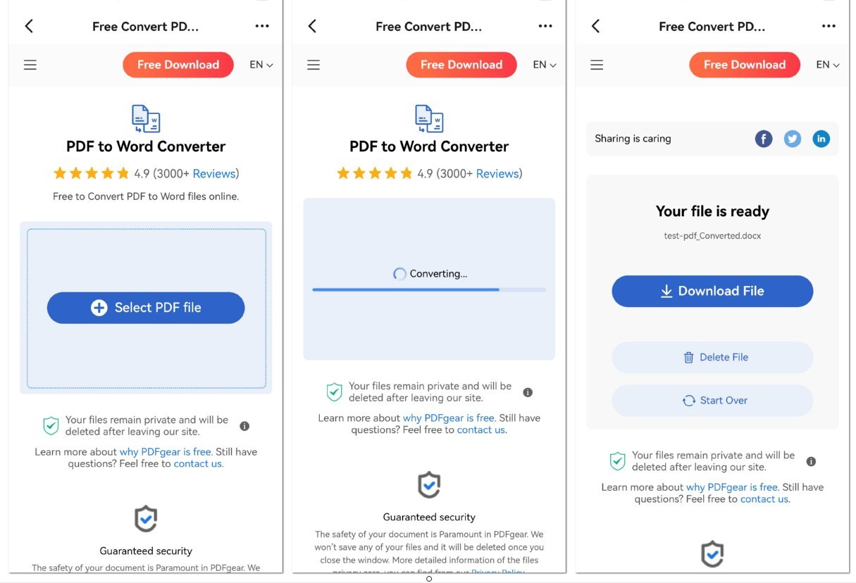 如何在手机上免费将PDF 转换为Word