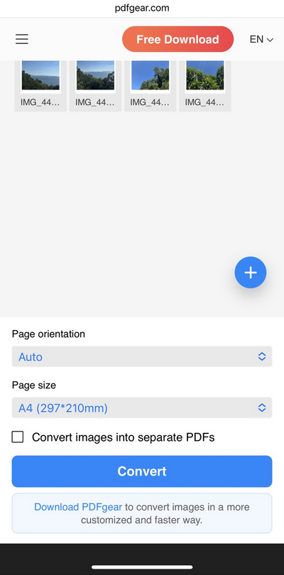 在 iPhone 上在线将图片转换为 PDF