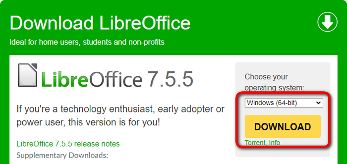 下载LibreOffice