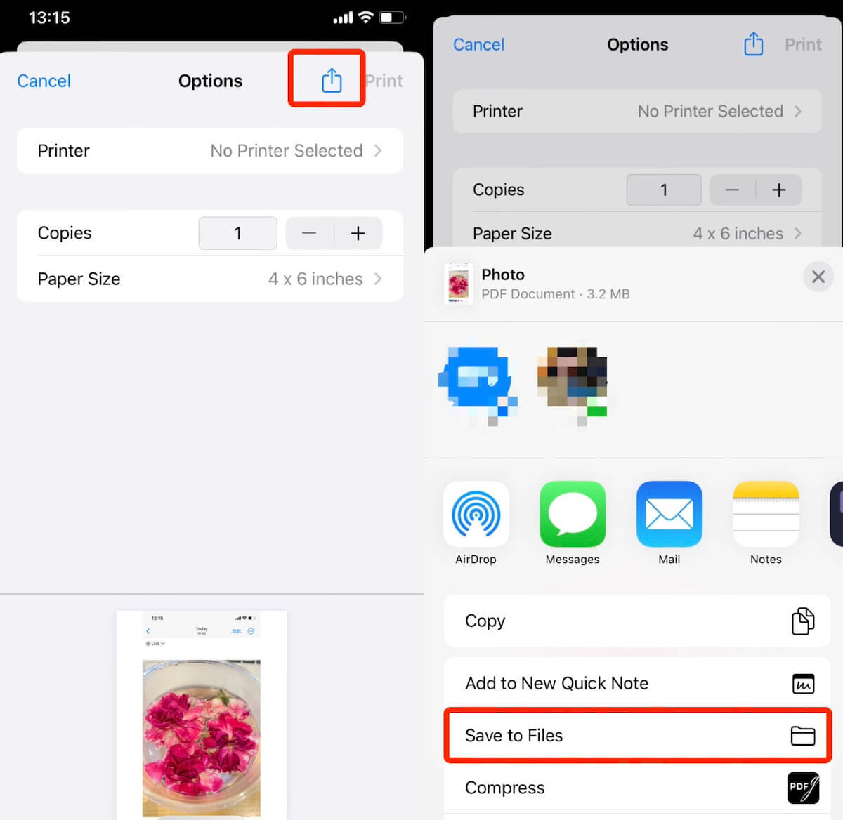 分享或保存 PDF 文件
