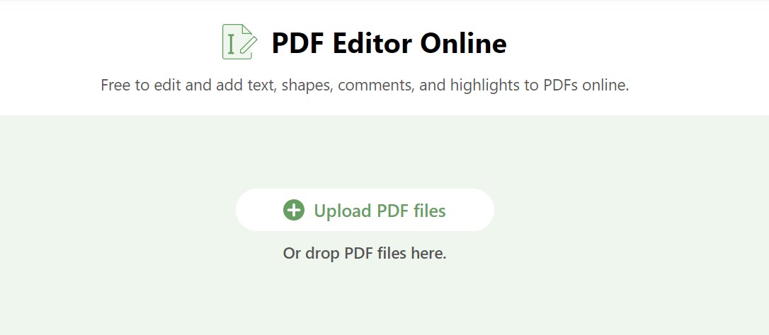 Upload a File to PDF Editor Online