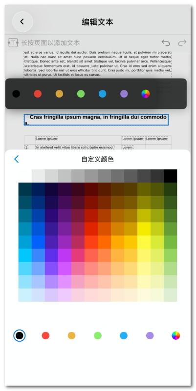 更改 PDF 中文本颜色